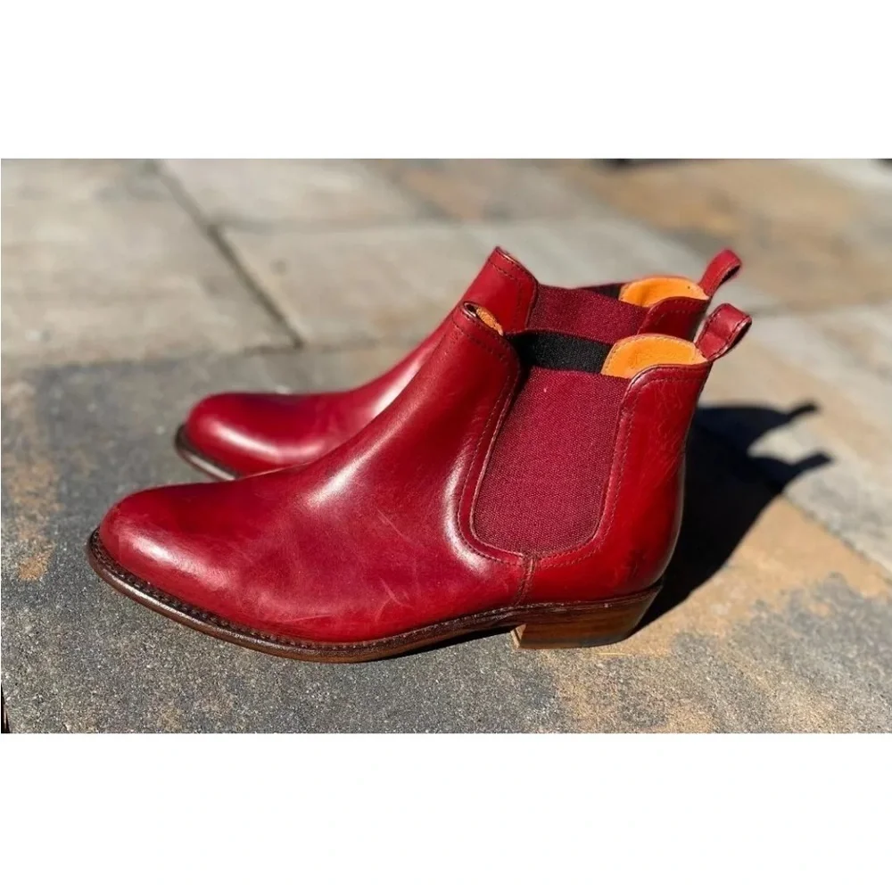 Frye Dorado Chelsea Boots Size 7 women’s Red - Picture 8 of 8
